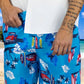 Traje de Baño Hombre Estampado Trajes de Baño de Playa de Secado Rápido con Forro de Mallas, Bañador Corto para Playa, Natación o Piscina