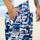 Traje de Baño Hombre Estampado Trajes de Baño de Playa de Secado Rápido con Forro de Mallas, Bañador Corto para Playa, Natación o Piscina