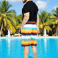 Short Playa y Alberca Hombre Estampado Traje Baño con Forro