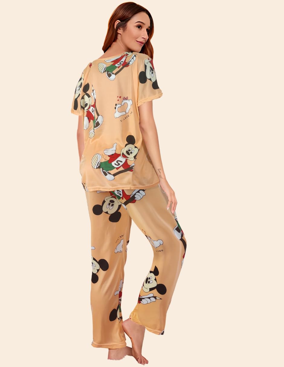 Pijama de 3 Piezas para Mujer Pantalon Short y Camisa, Ropa para Dormir de Dama Cómoda Multi Set a Juego…