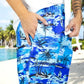 Traje de Baño Hombre Estampado Trajes de Baño de Playa de Secado Rápido con Forro de Mallas, Bañador Corto para Playa, Natación o Piscina