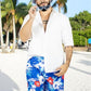 Traje de Baño Hombre Estampado Trajes de Baño de Playa de Secado Rápido con Forro de Mallas, Bañador Corto para Playa, Natación o Piscina