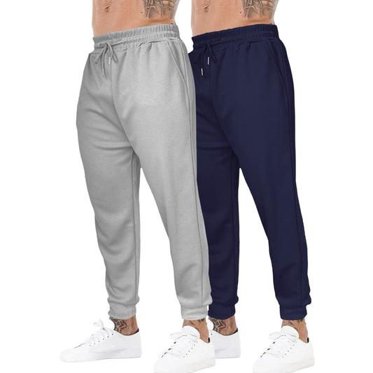 Generic Jogger Pants Paquete 2 Piezas Pans para Hombre Ropa para Gym Pantalones Deportivos con Bolsas y Cordón Ajustable Ejercicio o Casual