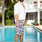 Traje de Baño Hombre Estampado Trajes de Baño de Playa de Secado Rápido con Forro de Mallas, Bañador Corto para Playa, Natación o Piscina