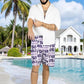 Traje de Baño Hombre Estampado Trajes de Baño de Playa de Secado Rápido con Forro de Mallas, Bañador Corto para Playa, Natación o Piscina