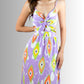Generic Vestidos Casuales Mujer Vestido Largo Dama Estampados Largo de Tela Ligera Ideal para Salidas Casuales o Semi Formales (MX/US, Alfa, Talla única, Regular, Regular, Lil)