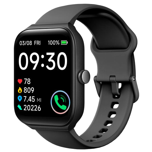 Reloj Inteligente TOOBUR, Alexa Incorporada, Sumergible, Llamadas, Notificaciones. Negro