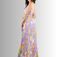 Generic Vestidos Casuales Mujer Vestido Largo Dama Estampados Largo de Tela Ligera Ideal para Salidas Casuales o Semi Formales (MX/US, Alfa, Talla única, Regular, Regular, Lil)