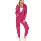 Generic Set Pants y Sudadera Mujer Manga Larga Tallas Extras Oversize Traje Deportivo para Dama Traje De Jogging Chándal con Abrigo y Pantalón