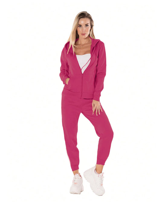 Generic Set Pants y Sudadera Mujer Manga Larga Tallas Extras Oversize Traje Deportivo para Dama Traje De Jogging Chándal con Abrigo y Pantalón