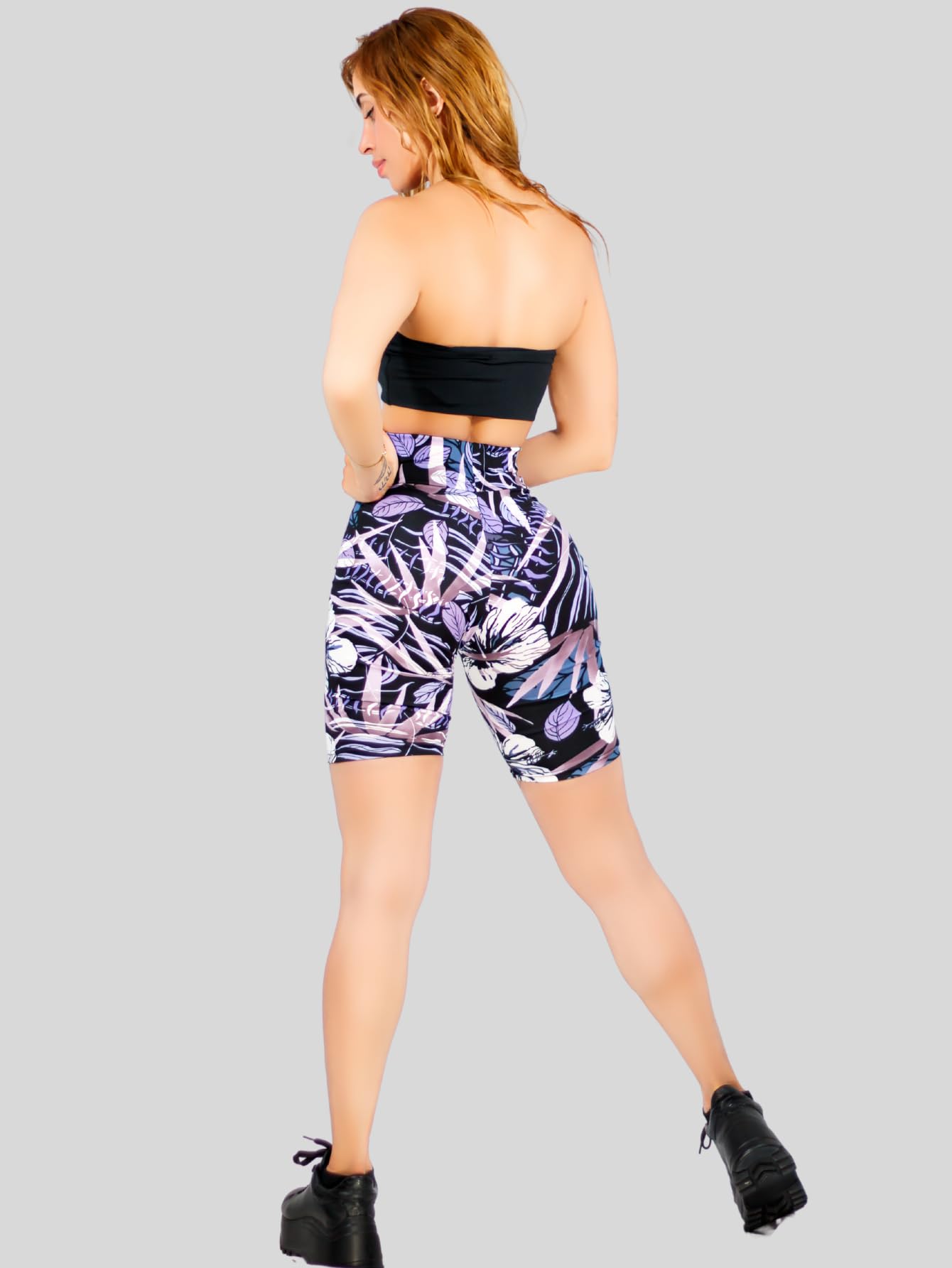 Short Dama Paquete de 2 Pantalones Cortos de Ciclista para Mujer Short Cintura Alta, Levantamiento de glúteos Bermuda Shorts (D13/D14)