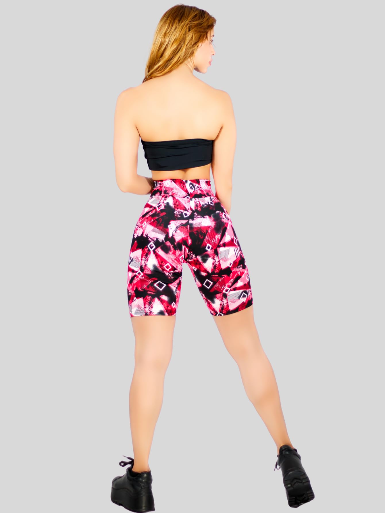 Short Dama Paquete de 2 Pantalones Cortos de Ciclista para Mujer Short Cintura Alta, Levantamiento de glúteos Bermuda Shorts (D13/D14)