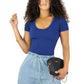 MALABIS Player Mujer Texturizada Casual Stretch Blusa Dama Top