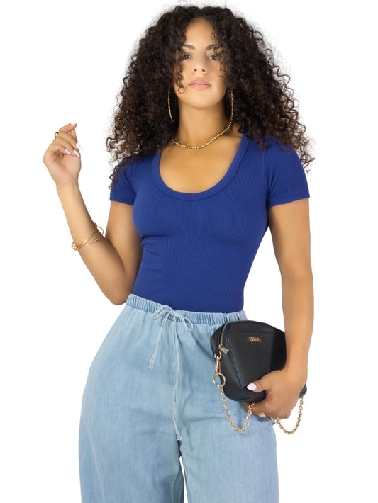 MALABIS Player Mujer Texturizada Casual Stretch Blusa Dama Top
