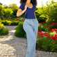MALABIS Player Mujer Texturizada Casual Stretch Blusa Dama Top