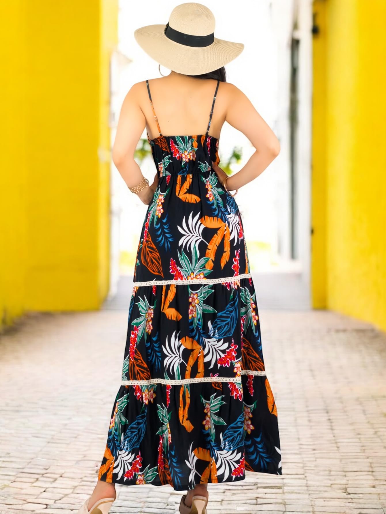 Vestido Maxi Casual Mujer Largo Cómodo de Tirantes
