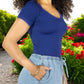MALABIS Player Mujer Texturizada Casual Stretch Blusa Dama Top