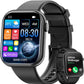 Smartwatch RUBOQE para Hombre con Llamadas Bluetooth - Reloj Deportivo, Monitor de Calorías, Pulsómetro, Sueño, IP67, (Correas Negra y Azul)