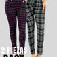 Set De 2 Leggings Elegantes Jegging Mujer a Cuadros Stretch Looks Formal y Casual Mayón y Mallones