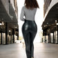 Leggings Faja Alta Grueso Leggins Reduce Abdomen Vientre Cintura Legins Mallon de Mujer Mallas Elegantes Malones de Talle Extra Alto