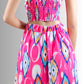 Generic Vestidos Casuales Mujer Vestido Largo Dama Estampados Largo de Tela Ligera Ideal para Salidas Casuales o Semi Formales (MX/US, Alfa, Talla única, Regular, Regular, Fuc)