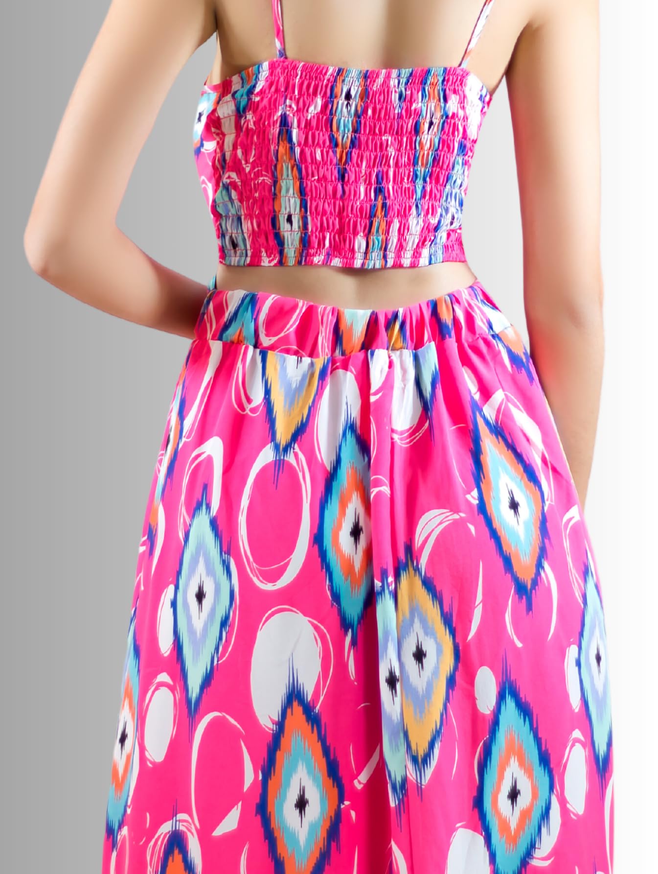 Generic Vestidos Casuales Mujer Vestido Largo Dama Estampados Largo de Tela Ligera Ideal para Salidas Casuales o Semi Formales (MX/US, Alfa, Talla única, Regular, Regular, Fuc)