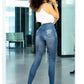 Pack de 2 Leggins Mujer Mezclilla Faja Alta Estilo Pantalón Mezclilla Calidad Premium Jegging Tiro Alto, Mallon Licra Cómodos Elásticos