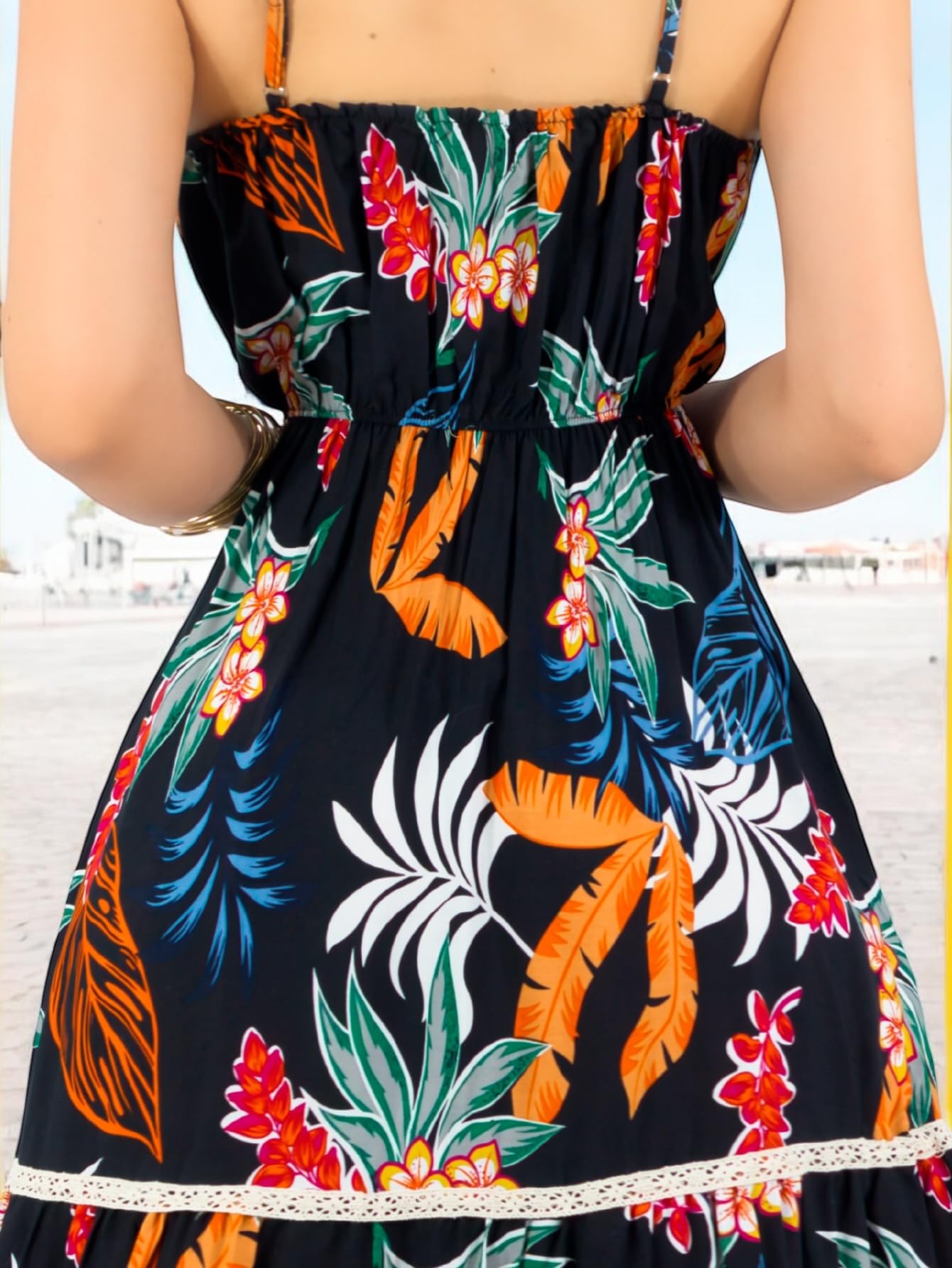 Vestido Maxi Casual Mujer Largo Cómodo de Tirantes