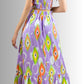 Generic Vestidos Casuales Mujer Vestido Largo Dama Estampados Largo de Tela Ligera Ideal para Salidas Casuales o Semi Formales (MX/US, Alfa, Talla única, Regular, Regular, Lil)