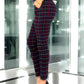Set De 2 Leggings Elegantes Jegging Mujer a Cuadros Stretch Looks Formal y Casual Mayón y Mallones