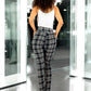 Set De 2 Leggings Elegantes Jegging Mujer a Cuadros Stretch Looks Formal y Casual Mayón y Mallones