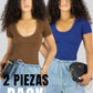 Set 2 Player Mujer Texturizada Casual Stretch Blusa Dama Top