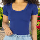 MALABIS Player Mujer Texturizada Casual Stretch Blusa Dama Top