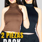 Pack 2 Playeras de Mujer Camisetas de Dama Ajuste Perfeto Blusas Dama Casuales