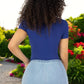 MALABIS Player Mujer Texturizada Casual Stretch Blusa Dama Top