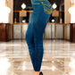 Pack de 2 Leggins Mujer Mezclilla Faja Alta Estilo Pantalón Mezclilla Calidad Premium Jegging Tiro Alto, Mallon Licra Cómodos Elásticos