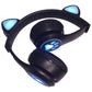 Audífonos Gatica Bluetooth, luces led, Radio FM, diadema plegables.