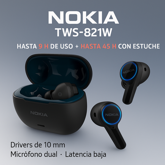 Audífonos Nokia Clarity TWS-821W – Sonido Potente, Diseño Premium