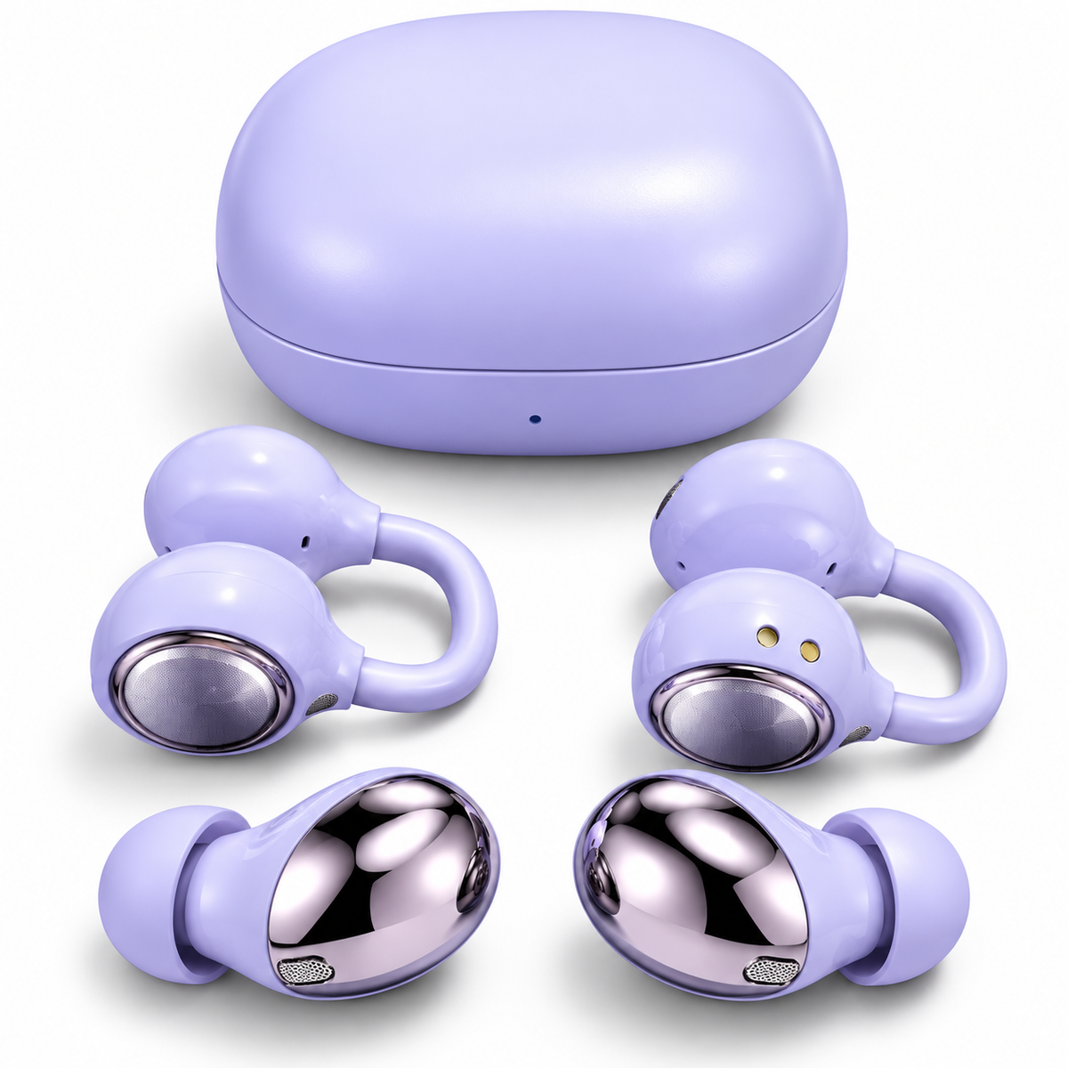 Audífonos Bluetooth 2 en 1 TECNIQUERO DuoFit M165 Dos Diseños + Estuche con Espejo