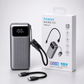 Power Bank C13 10,000mAh 22.5W Carga Rápida con Cables Integrados y Pantalla Digital