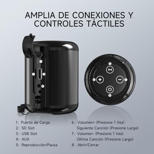 1HORA BOC062 Bocina Subwoofer  y Xiaomi Redmi Watch 5 Active