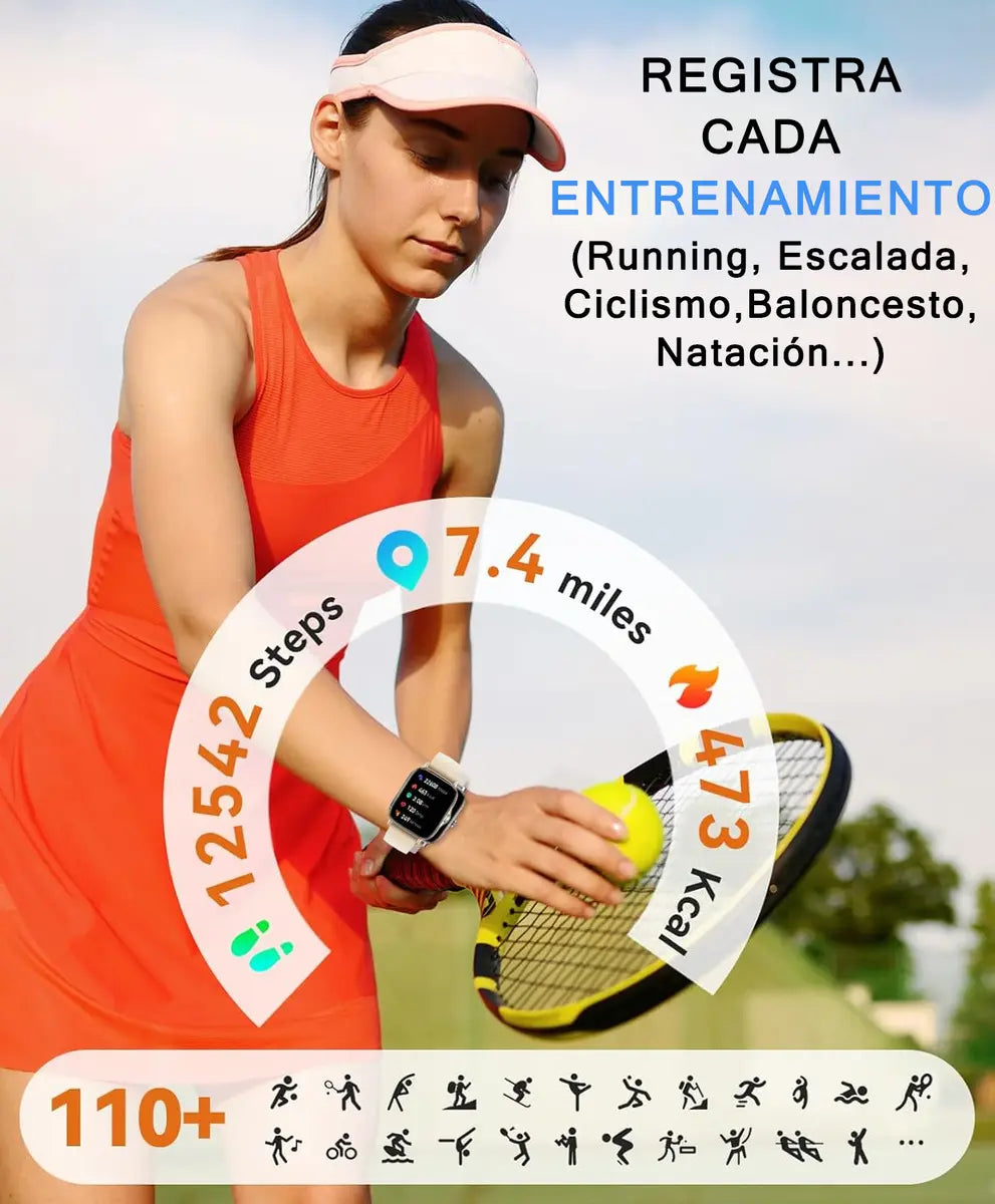 Combo Smartwatch Futurem FM13 + Audífonos g-tide L42 Bluetooth Ultra Compactos Rosa