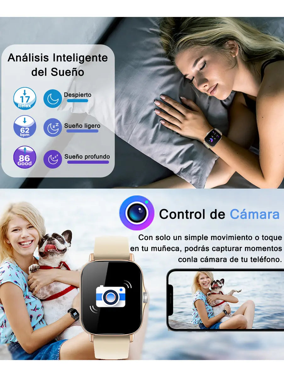 Combo Smartwatch Futurem FM13 + Audífonos g-tide L42 Bluetooth Ultra Compactos Rosa