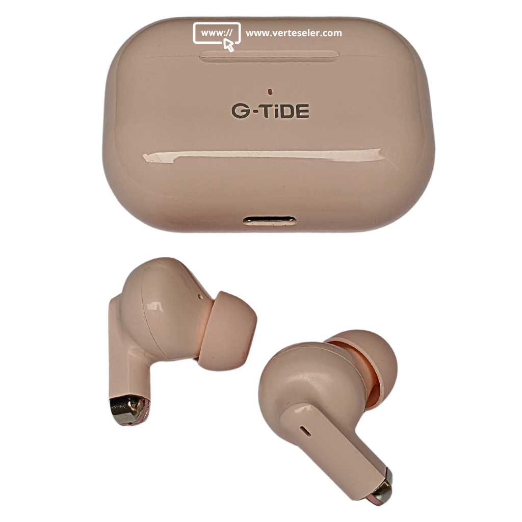 Audífonos bluetooth 5.3  G-tide L22 hasta 8 horas de batería, estuche de carga y bolsa regalo.Rosa