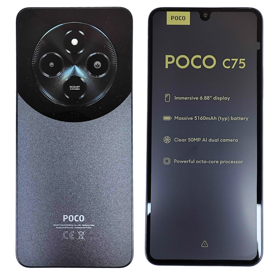 Xiaomi Poco C75 - 256GB Almacenamiento 8GB RAM  Color Negro. OPEN BOX