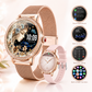 Combo Smartwatch Elegante para Dama Rosé + Audífonos G-Tide L42 Rosa + Bocina Bluetooth Sanag X6S