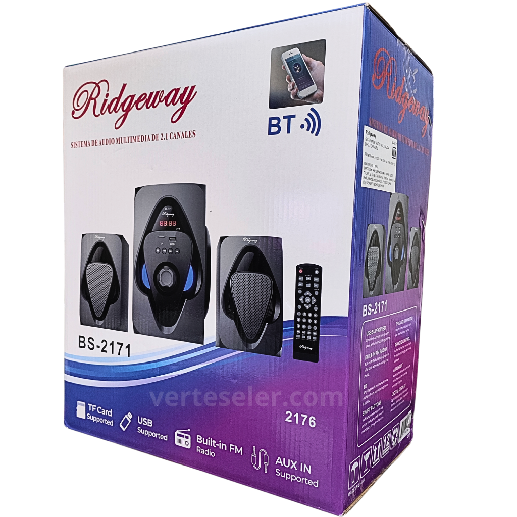 Sistema de Audio Multicanal Ridgeway BS2171 – Sonido Potente y Conectividad Total
