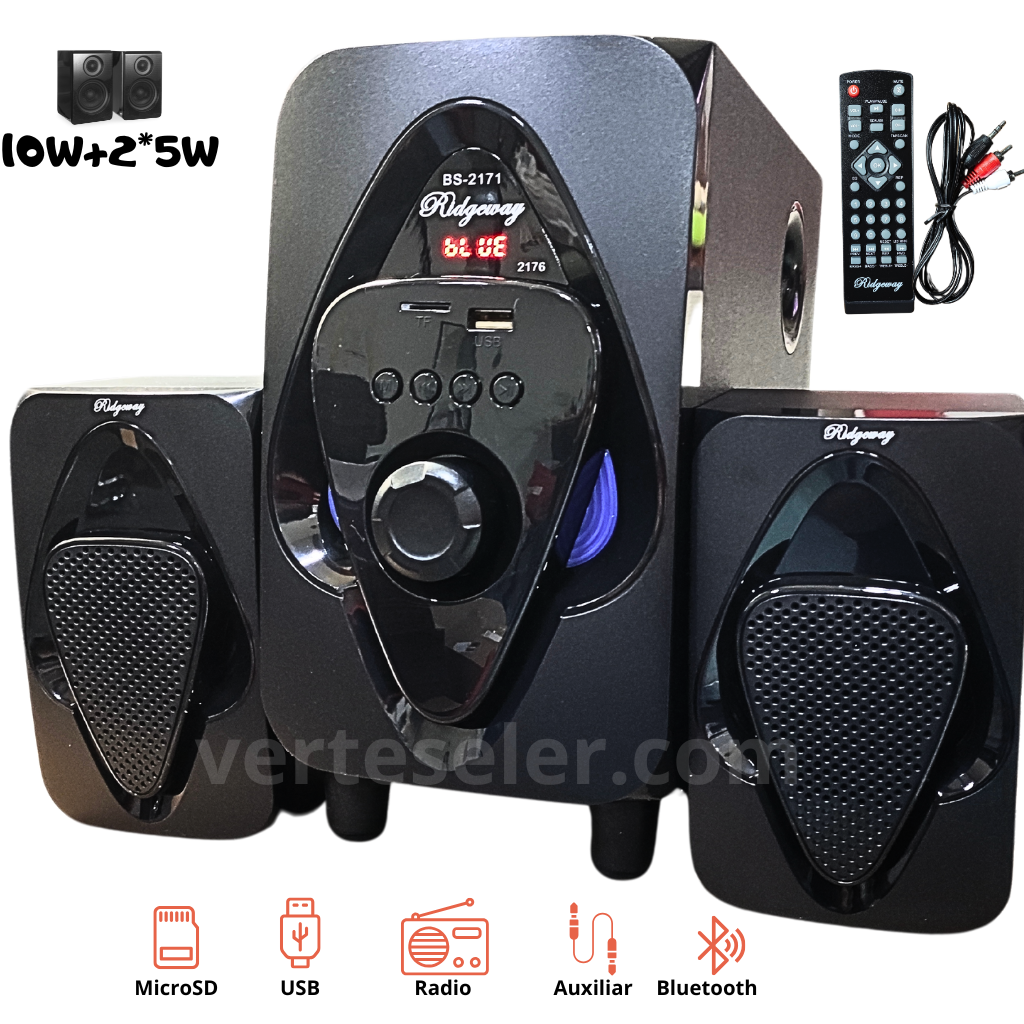 Sistema de Audio Multicanal Ridgeway BS2171 – Sonido Potente y Conectividad Total