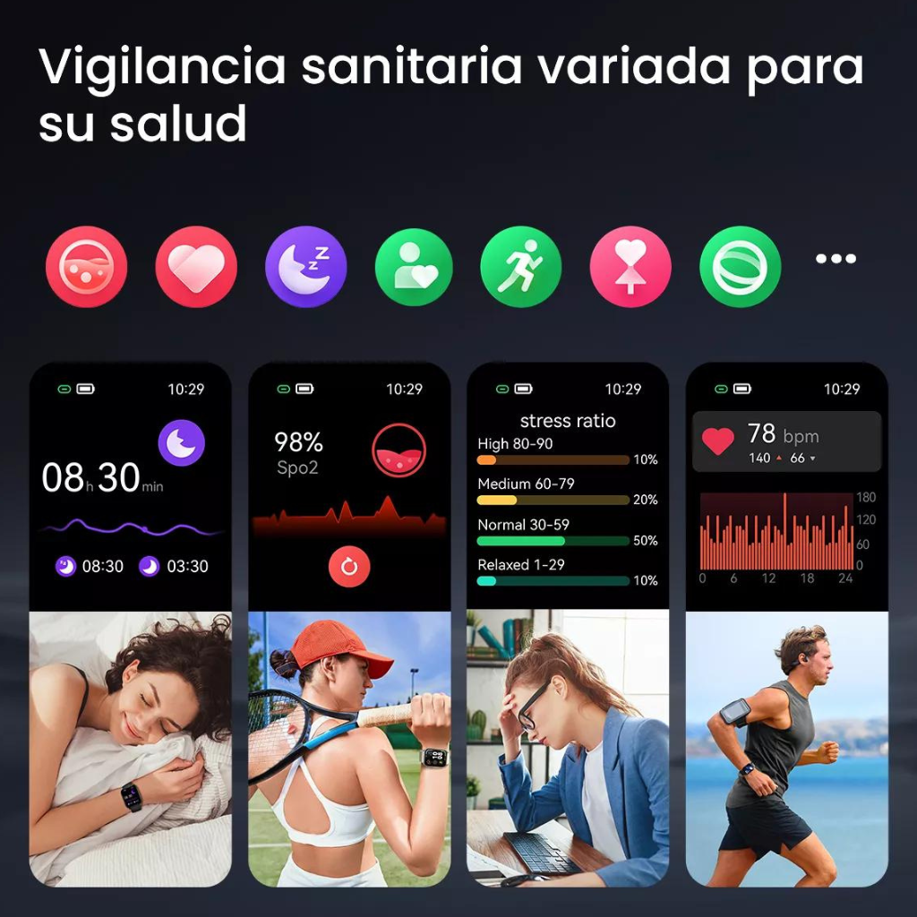 1HORA BOC062 Bocina Subwoofer y Smartwatch Filwans GTS Mini Azul