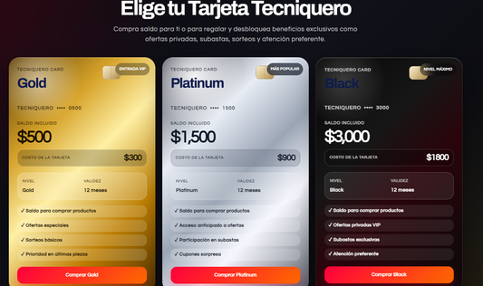 Elige tu tarjeta de Regalo TECNIQUERO!